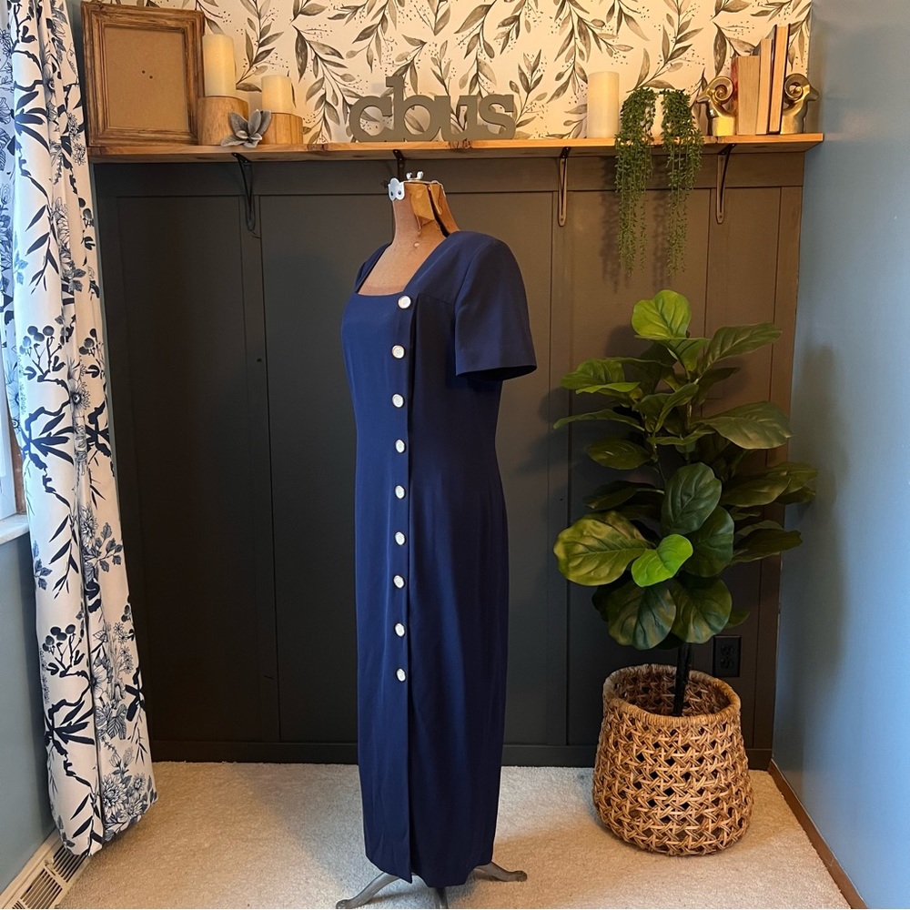 Vintage Liz Claiborne navy dress size 12